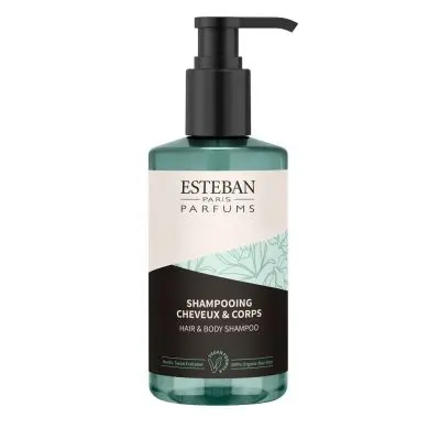 ESTEBAN - Shampooing corps et cheveux, distributeur flacon pompe, 300ml